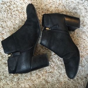 Franco Sarto Zipper Leather Booties